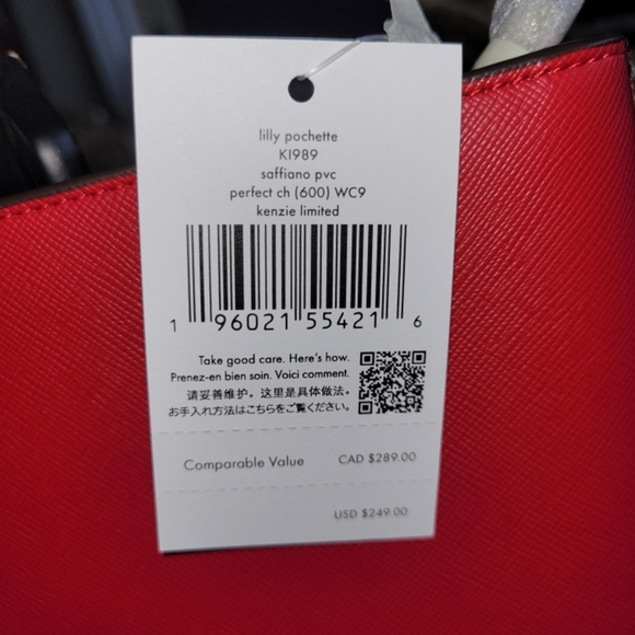 Kate Spade Red Handbag NWT - Picture 9 of 9